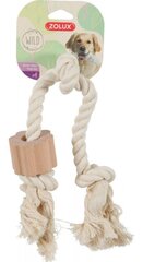 ZOLUX WILD A rope toy, 3 knots, with a wooden disc цена и информация | Игрушки для собак | kaup24.ee
