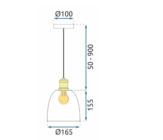 Rippvalgusti APP1006-1CP valge U hind ja info | Rippvalgustid | kaup24.ee