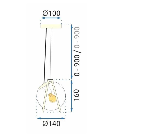 Rippvalgusti APP1089-1CP kuldne hind ja info | Rippvalgustid | kaup24.ee