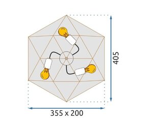 Must kuldne plafond laevalgusti APP1094-3C hind ja info | Rippvalgustid | kaup24.ee