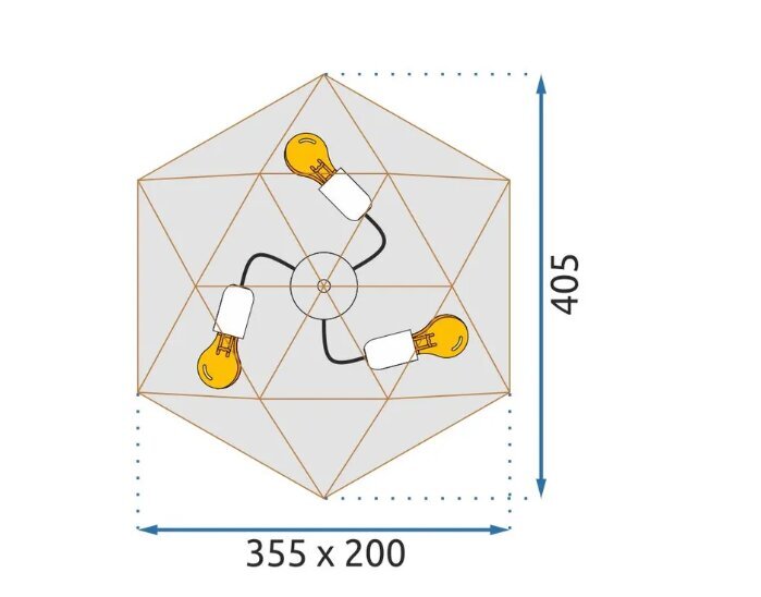 Must kuldne plafond laevalgusti APP1094-3C цена и информация | Rippvalgustid | kaup24.ee