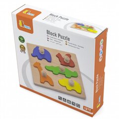 Puidust puzzle Viga, loomad hind ja info | Pusled | kaup24.ee