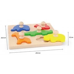 Puidust puzzle Viga, loomad hind ja info | Pusled | kaup24.ee