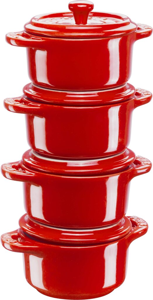 STAUB Set of 4 Ceramic Pots Gift Giving цена и информация | Potid ja kiirkeedupotid | kaup24.ee