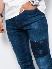 Meeste teksad Skinny Fit Ombre P1063, sinine hind ja info | Meeste teksad | kaup24.ee