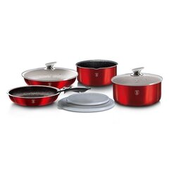 Berlinger Haus 9 piece cookware set BH/6145l, red цена и информация | Кастрюли, скороварки | kaup24.ee