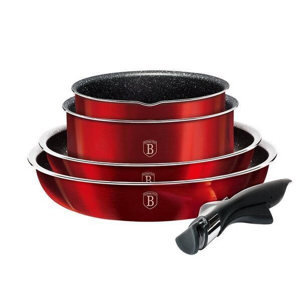 9 piece cookware set BERLINGER HAUS BH/6145l, red hind ja info | Potid ja kiirkeedupotid | kaup24.ee