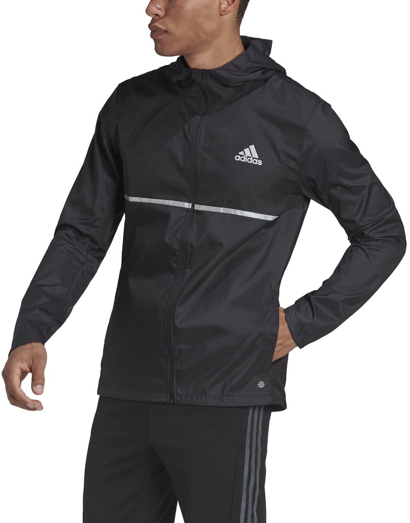 Adidas jope, Own The Run Jacket Black H58592 H58592/M hind ja info | Meeste joped | kaup24.ee