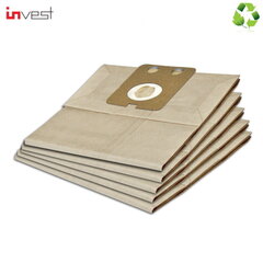 Invest Eco Paper Tolmuimeja Kott Nilfisk GD 1000 GDS 1010 HDS 1010 VP 100 (5tk) hind ja info | Tolmuimejate lisatarvikud | kaup24.ee