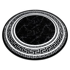 Современный круглый ковёр Gloss 2813 87, греческий, чёрный цена и информация | Ковры | kaup24.ee