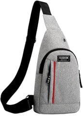 Väike sportlik seljakott meestele L132, hall hind ja info | Meeste vöökotid, õlakotid | kaup24.ee