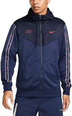 Мужской джемпер Nike M Nsw Repeat Sw Pk Fz Hoody Navy DX2025 410 DX2025 410/S цена и информация | Мужские толстовки | kaup24.ee