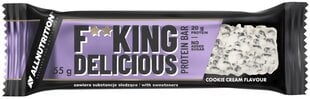 Proteiinibatoon AllNutrition Fitking Delicious Protein bar 55 g, küpsise kreem цена и информация | Витамины, пищевые добавки, препараты для хорошего самочувствия | kaup24.ee