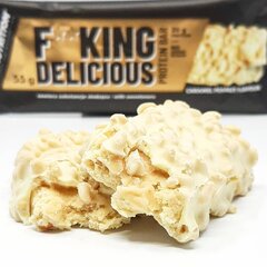 Proteiinibatoon AllNutrition Fitking Delicious Protein bar 55 g, karamelline maapähkel цена и информация | Витамины, пищевые добавки, препараты для хорошего самочувствия | kaup24.ee