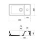 Keraamiline valamu mööblile 40 cm VEDEA 40, valge hind ja info | Kraanikausid, valamud | kaup24.ee