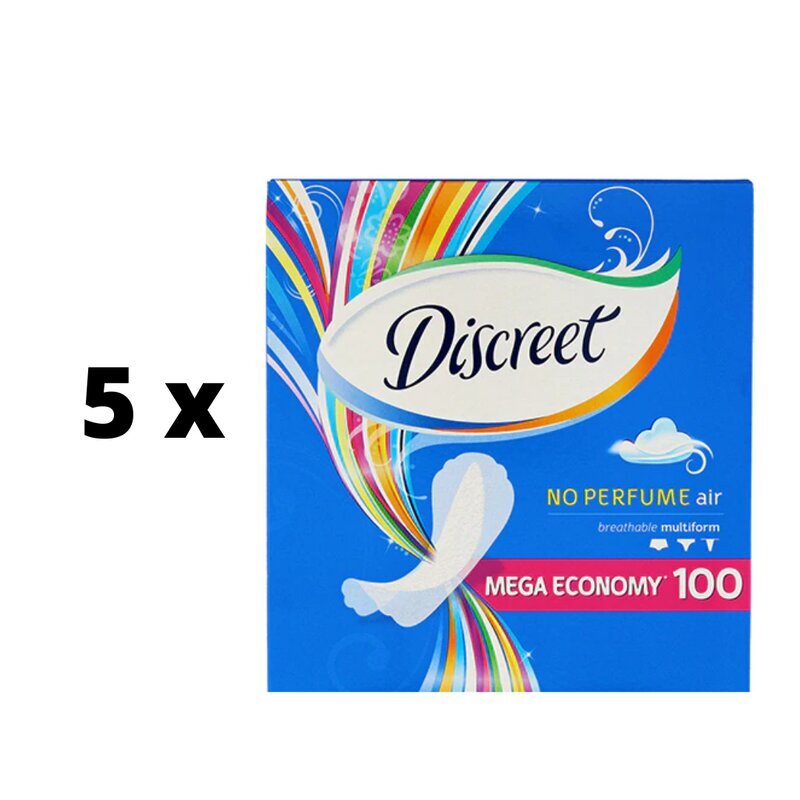 Hügieenisidemed Discreet Air, 100 tk x 5 tk hind ja info | Tampoonid, hügieenisidemed, menstruaalanumad | kaup24.ee