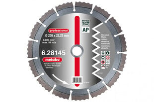 Алмазный отрезной диск Metabo AP Professional, 230 мм цена и информация | Запчасти для садовой техники | kaup24.ee