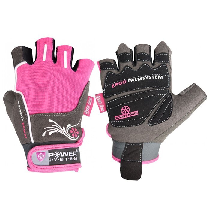 Treeningkindad Power System Gloves Woman's Power, Roosa (XS) hind ja info | Jõusaali kindad | kaup24.ee