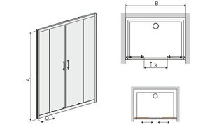 Dušikabiini uks niššile Sanplast TX D4/TX5b 130s, profiil pergamon, kaunistatud klaas grey цена и информация | Душевые двери и стены | kaup24.ee