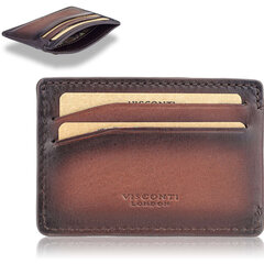 Meeste ehtsast nahast kaardikohver Visconti MT-86, pruun hind ja info | Meeste rahakotid | kaup24.ee