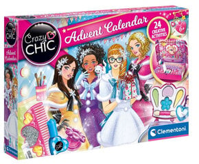 Адвент-календарь - косметический детский набор Clementoni Crazy Chic Girls, 24 шт. цена и информация | Игрушки для девочек | kaup24.ee