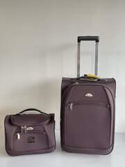 Väike reisikohver Airtex reisikotiga, 30 L, pruun, 2311/20 цена и информация | Чемоданы, дорожные сумки | kaup24.ee