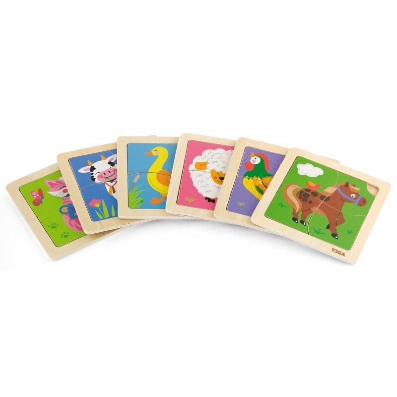 Puidust puzzle Viga, lehm hind ja info | Pusled | kaup24.ee