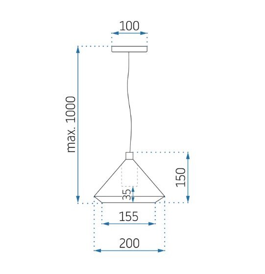 Rippvalgusti APP1005-1CP hind ja info | Rippvalgustid | kaup24.ee