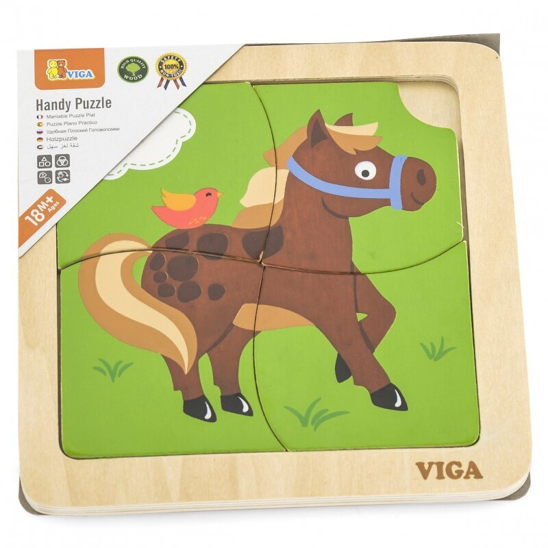 Puidust puzzle Viga, hobune hind ja info | Pusled | kaup24.ee