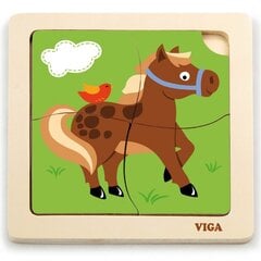 Puidust puzzle Viga, hobune hind ja info | Pusled | kaup24.ee