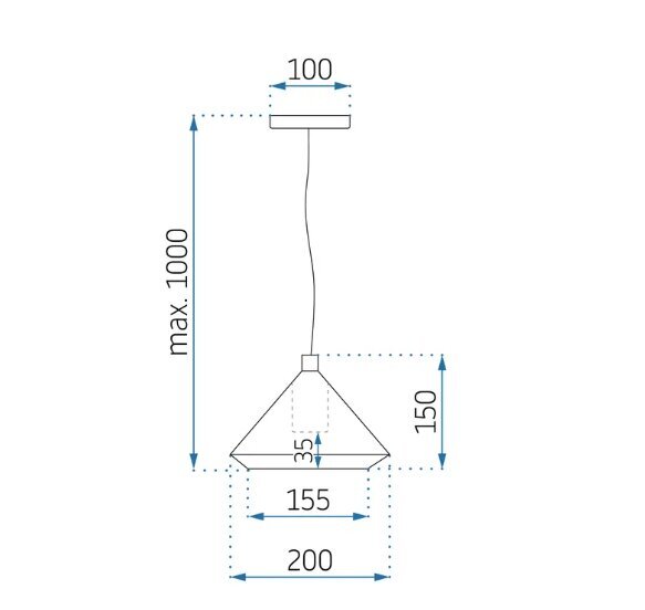 Rippvalgusti APP1004-1CP hind ja info | Rippvalgustid | kaup24.ee