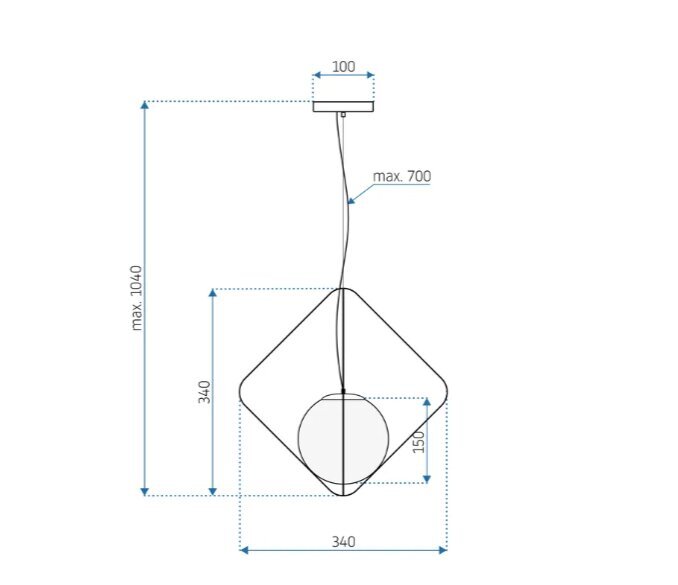 Rippvalgusti APP1018-1CP hind ja info | Rippvalgustid | kaup24.ee