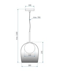 Rippvalgusti APP1026-1CP hind ja info | Rippvalgustid | kaup24.ee