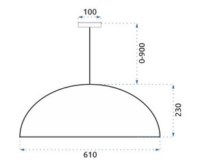 Rippvalgusti APP988-1CP hind ja info | Rippvalgustid | kaup24.ee