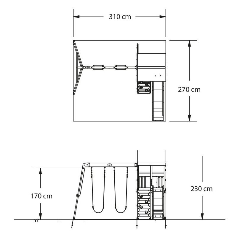 Aurora House Slide Backyard Discovery puidust mänguväljakul цена и информация | Mänguväljakud, mängumajad | kaup24.ee