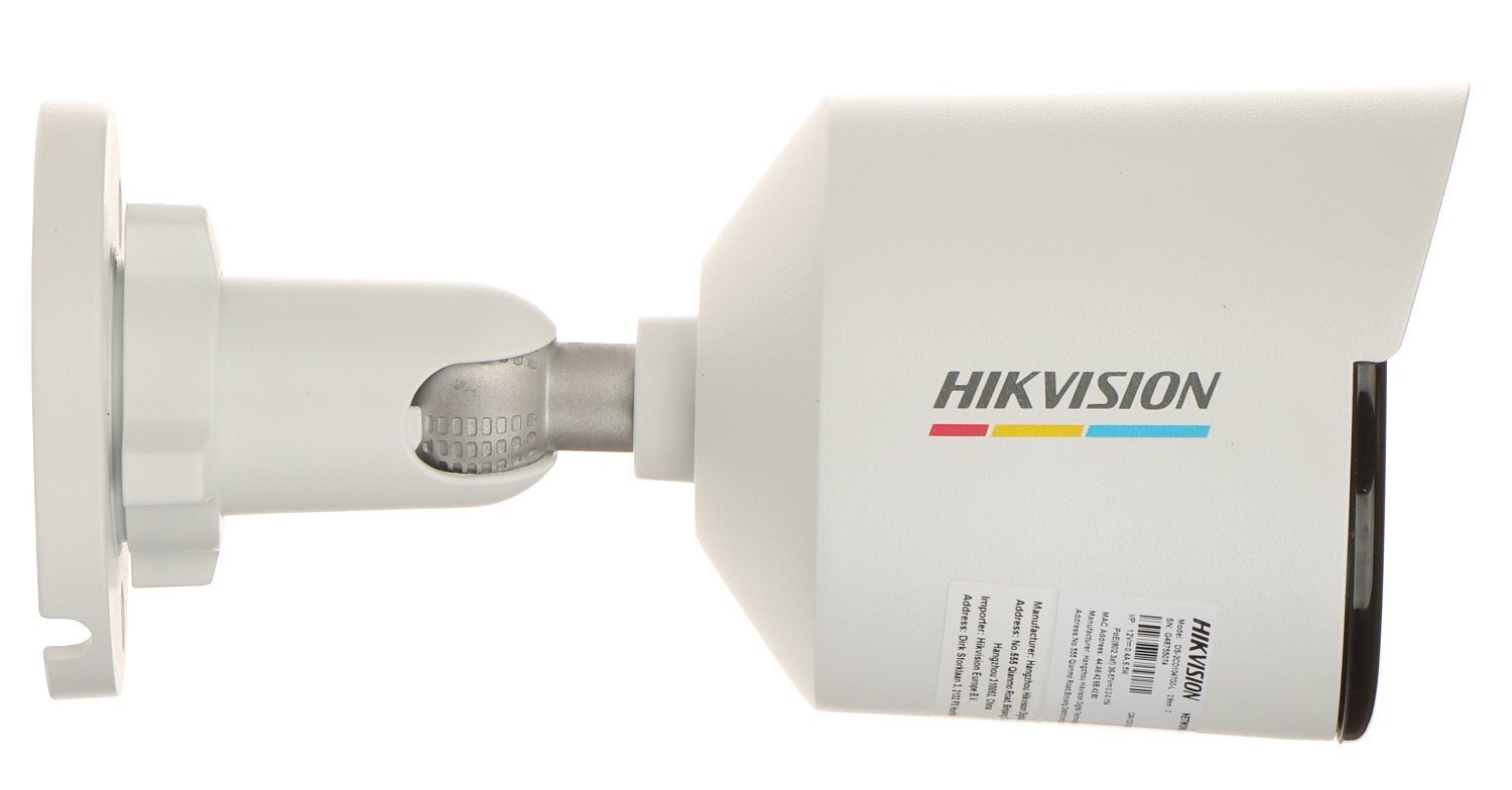 IP Camera Hikvision DS-2CD1027G0-L(C) F2.8 Bullet, 2 MP, Fixed focal lens, IP67, H.265/H.264/MJPEG, White, 107 ° hind ja info | Valvekaamerad | kaup24.ee