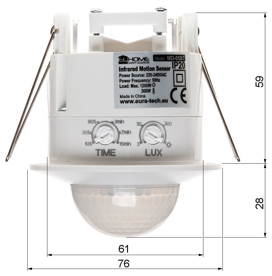 Lae liikumisandur MD-05B7 AC 230V цена и информация | Andurid, sensorid | kaup24.ee