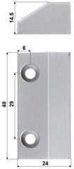 Värava magnetandur KN-CA56D hind ja info | Valvesüsteemid, kontrollerid | kaup24.ee