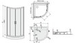 Nurga dušikabiin Sanplast TX KN4/TX5b 90s, profiil valge, dekoreeritud klaas W15, alusega hind ja info | Dušikabiinid | kaup24.ee