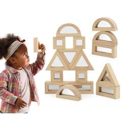 Деревянный пазл с зеркалами - Viga, 16 деталей цена и информация | Игрушки для малышей | kaup24.ee