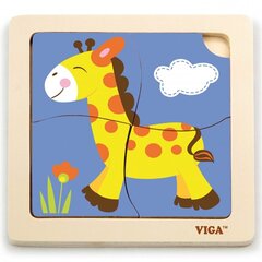 Деревянный пазл Viga, жираф цена и информация | Пазлы | kaup24.ee