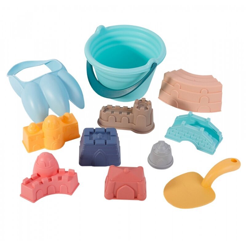 Liivakasti mänguasjakomplekt ämbris, 11 tk hind ja info | Liivakastid, liiv ja mänguasjad | kaup24.ee