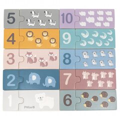 Puidust puzzle Viga PolarB, numbrid hind ja info | Arendavad mänguasjad | kaup24.ee