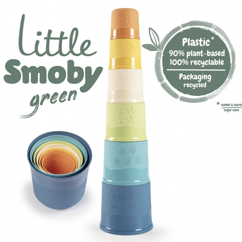 Bioplastist torn Smoby Little Green, 6 tk hind ja info | Arendavad mänguasjad | kaup24.ee