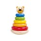 Värviline puidust püramiid - Teddy Bear цена и информация | Imikute mänguasjad | kaup24.ee