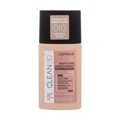 Catrice Clean ID Luminous Matt Make-up - Matující a rozjasňující tekutý make-up 30 ml 025 Warm Peach #C29C87 hind ja info | Jumestuskreemid, puudrid | kaup24.ee