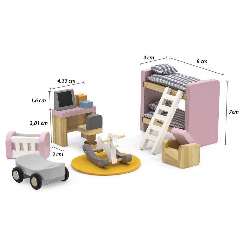 Mööblikomplekt nukumaja jaoks VIGA PolarB, lastetuba цена и информация | Tüdrukute mänguasjad | kaup24.ee