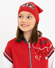 Tüdrukute müts litritega Gulliver, punane hind ja info | Tüdrukute mütsid, sallid, kindad | kaup24.ee