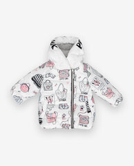 Белая демисезонная куртка с принтом для девочек Gulliver цена и информация | Куртки, пальто для девочек | kaup24.ee