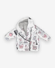 Белая демисезонная куртка с принтом для девочек Gulliver цена и информация | Куртки, пальто для девочек | kaup24.ee
